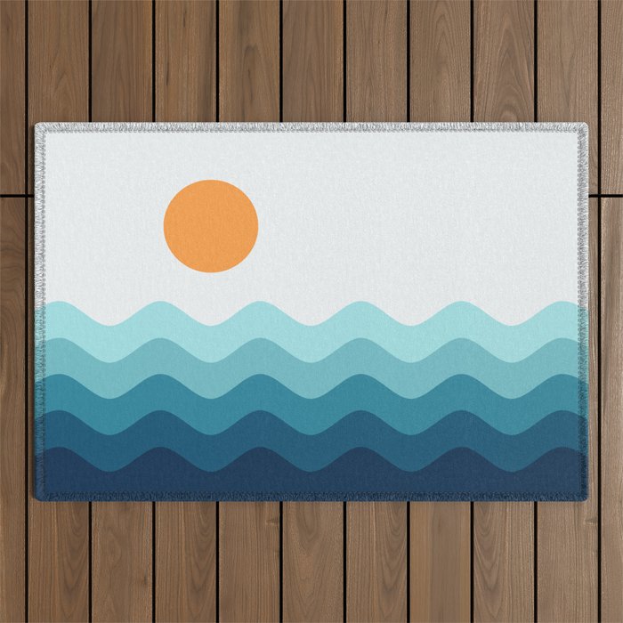 Abstract Landscape 14 Outdoor Rug Gallery Image 1