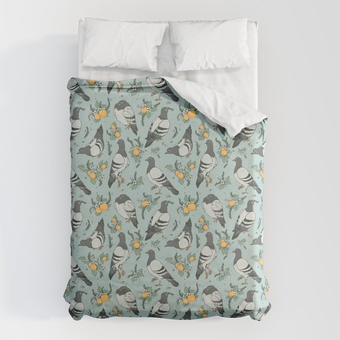 Pigeons, Apricots, and Thyme Duvet Cover Gallery Image 6