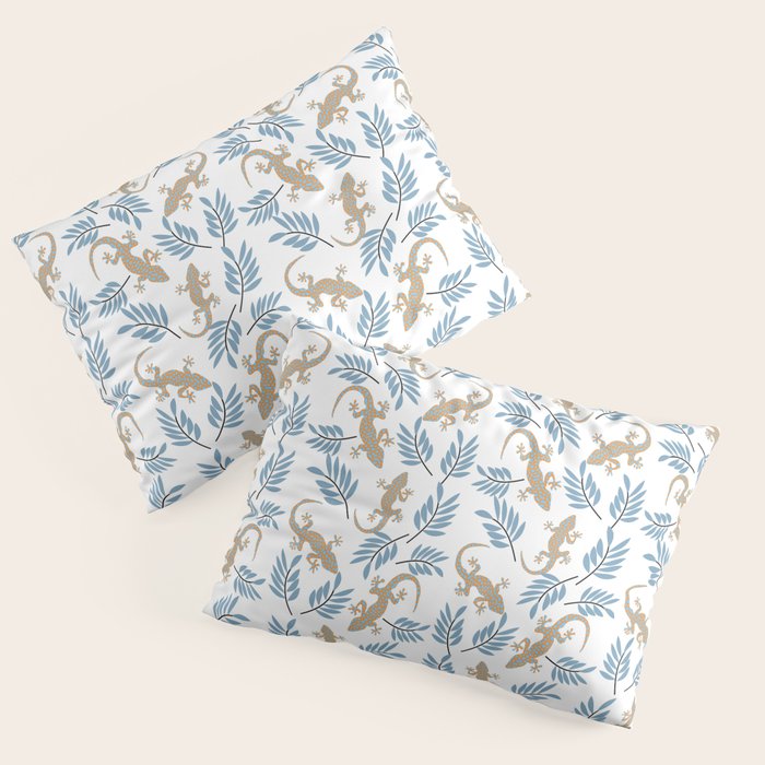 Gecko Meeting Pillow Sham Gallery Image 1