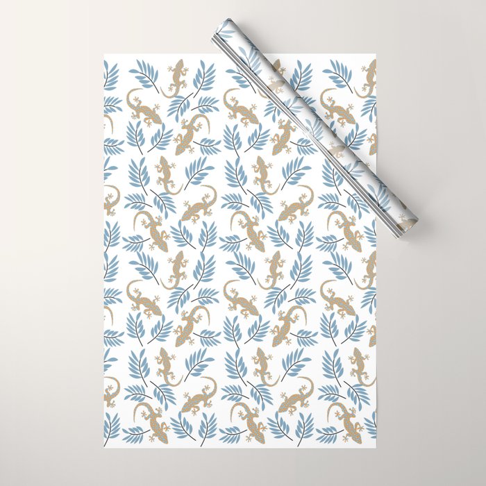 Gecko Meeting Wrapping Paper Gallery Image 1