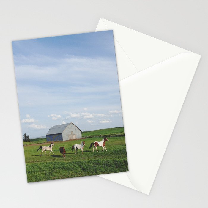 Farm Horses Stationery Card Gallery Image 2
