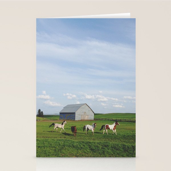 Farm Horses Stationery Card Gallery Image 1