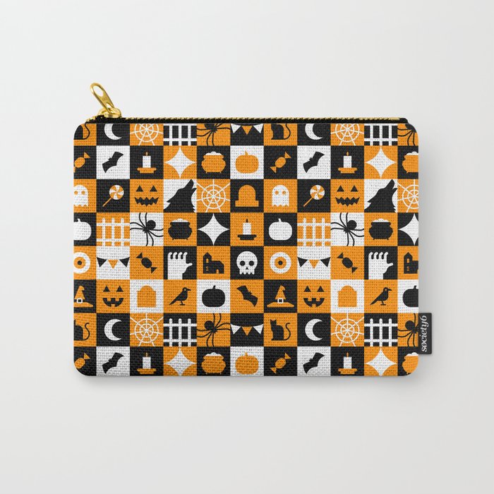 Geometric halloween mosaic pattern Carry All Pouch Gallery Image 1