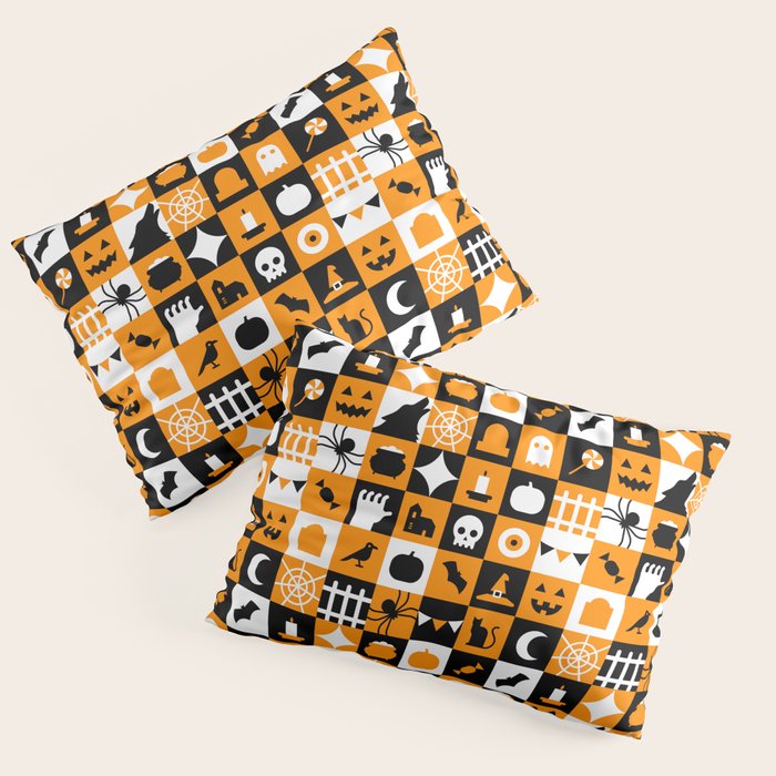 Geometric halloween mosaic pattern Pillow Sham Gallery Image 3