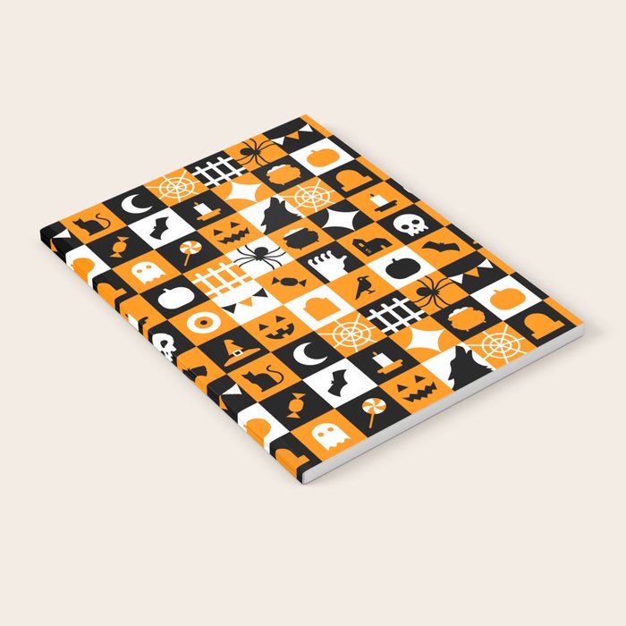 Geometric halloween mosaic pattern Notebook Gallery Image 1