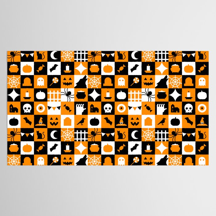 Geometric halloween mosaic pattern Tablecloth Gallery Image 2