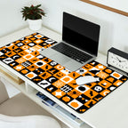 Geometric halloween mosaic pattern Desk Mat Gallery Image 2
