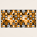 Geometric halloween mosaic pattern Desk Mat Gallery Image 3