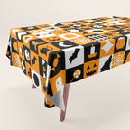 Geometric halloween mosaic pattern Tablecloth Gallery Image 1