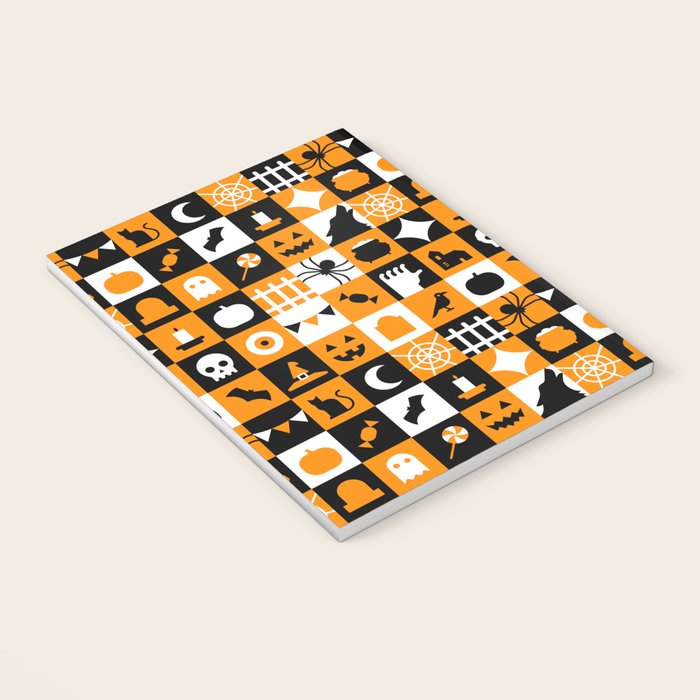 Geometric halloween mosaic pattern Notebook Gallery Image 3