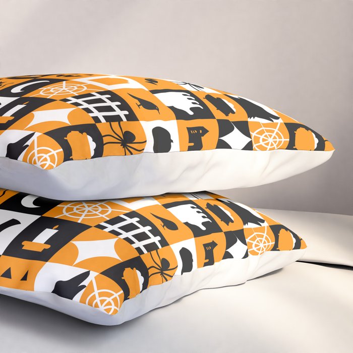 Geometric halloween mosaic pattern Pillow Sham Gallery Image 3