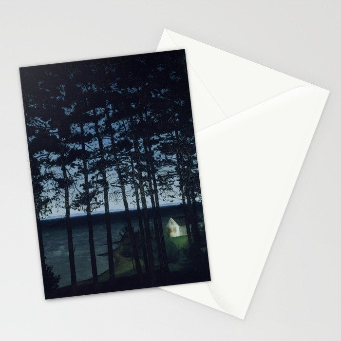 Fisherman's Cottage, Harald Sohlberg, 1906 Stationery Card Gallery Image 2