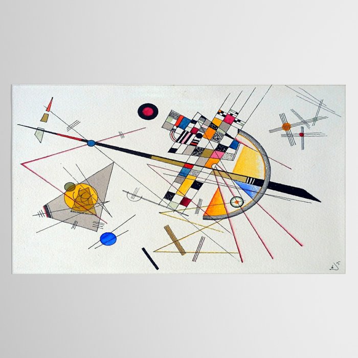 Wassily Kandinsky Delicate Tension Tablecloth Gallery Image 2