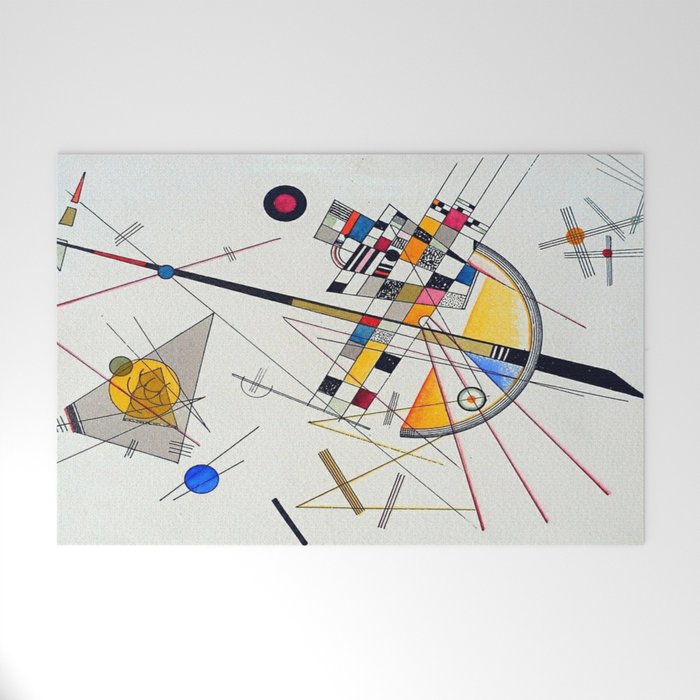 Wassily Kandinsky Delicate Tension Welcome Mat Gallery Image 1