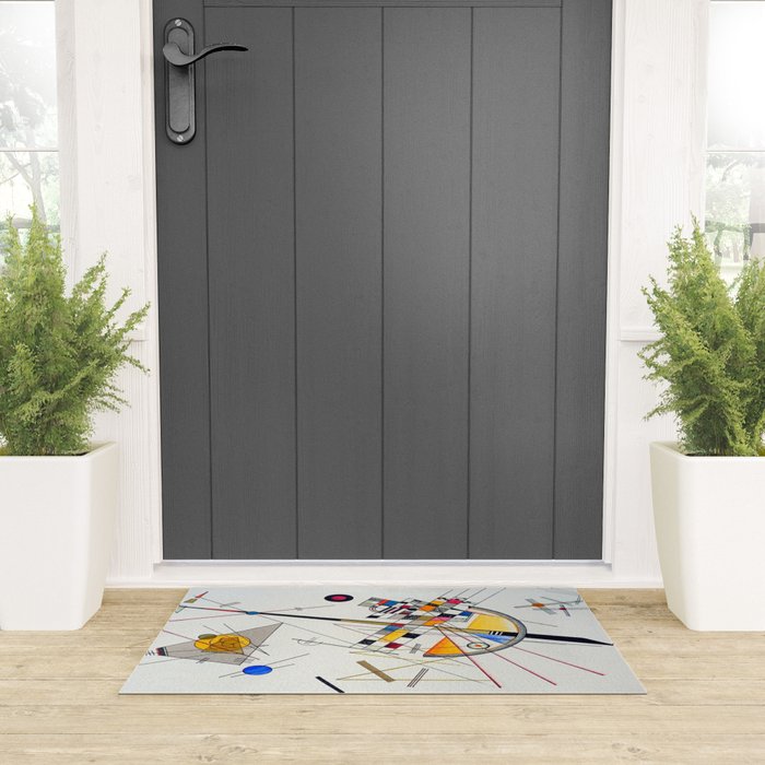 Wassily Kandinsky Delicate Tension Welcome Mat Gallery Image 3