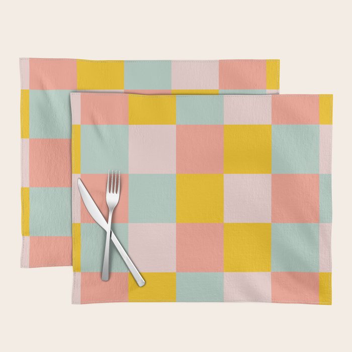 Retro Funky Checks Placemat Gallery Image 1