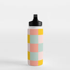Retro Funky Checks Water Bottle Gallery Image 3