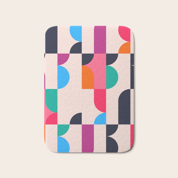 Geometric Shapes 197 Bath Mat Gallery Image 1