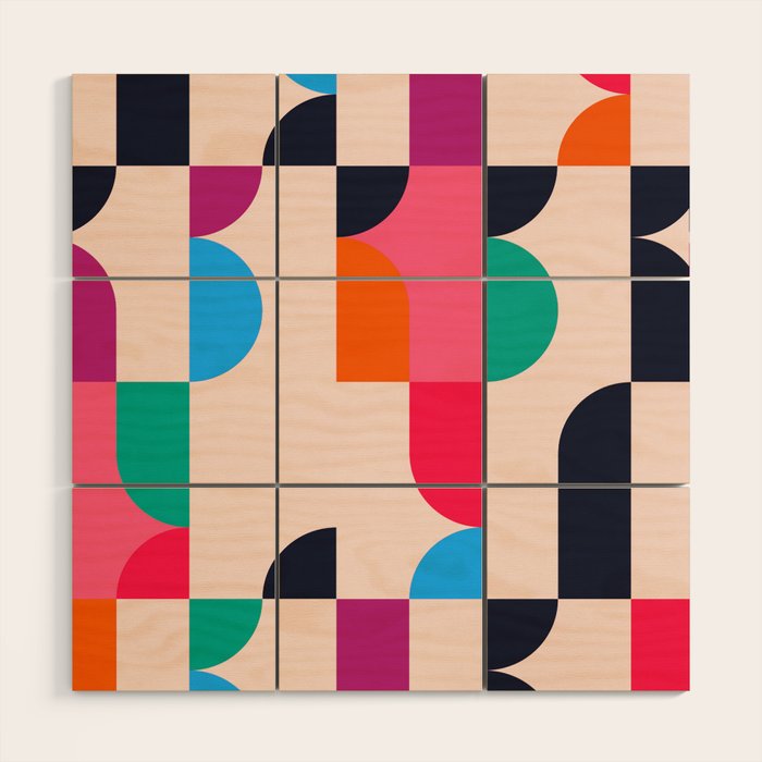 Geometric Shapes 197 Wood Wall Art Gallery Image 1