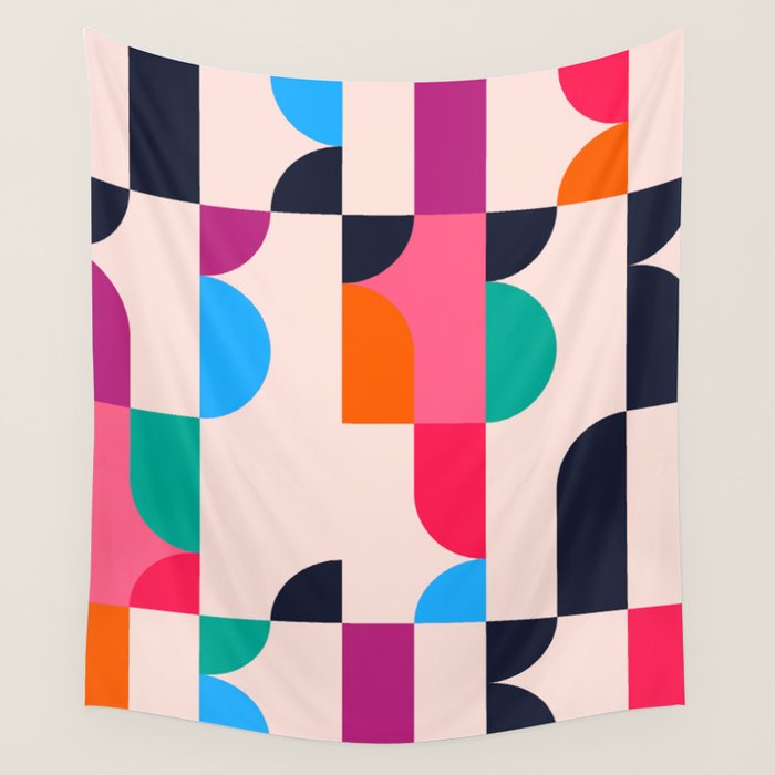 Geometric Shapes 197 Wall Tapestry Gallery Image 4