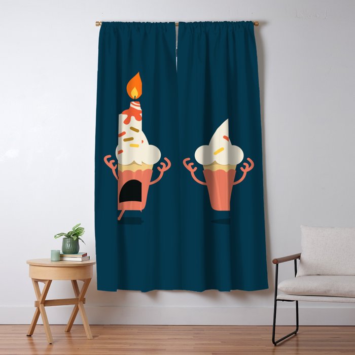 Cupcake on fire Window Curtain Gallery Image 5