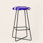 Modern Liquid Swirl Abstract Pattern Square in Cobalt Blue  Stool Gallery Image 1