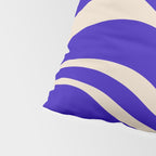 Modern Liquid Swirl Abstract Pattern Square in Cobalt Blue  Pillow Sham Gallery Image 4