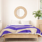 Modern Liquid Swirl Abstract Pattern Square in Cobalt Blue  Duvet Cover Gallery Image 3