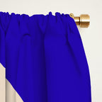 Modern Liquid Swirl Abstract Pattern Square in Cobalt Blue  Window Curtain Gallery Image 2