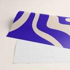 Modern Liquid Swirl Abstract Pattern Square in Cobalt Blue  Wrapping Paper Gallery Image 2
