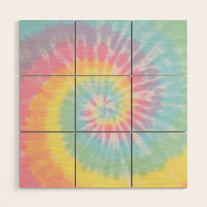 Pastel Tie Dye Wood Wall Art Gallery Image 1