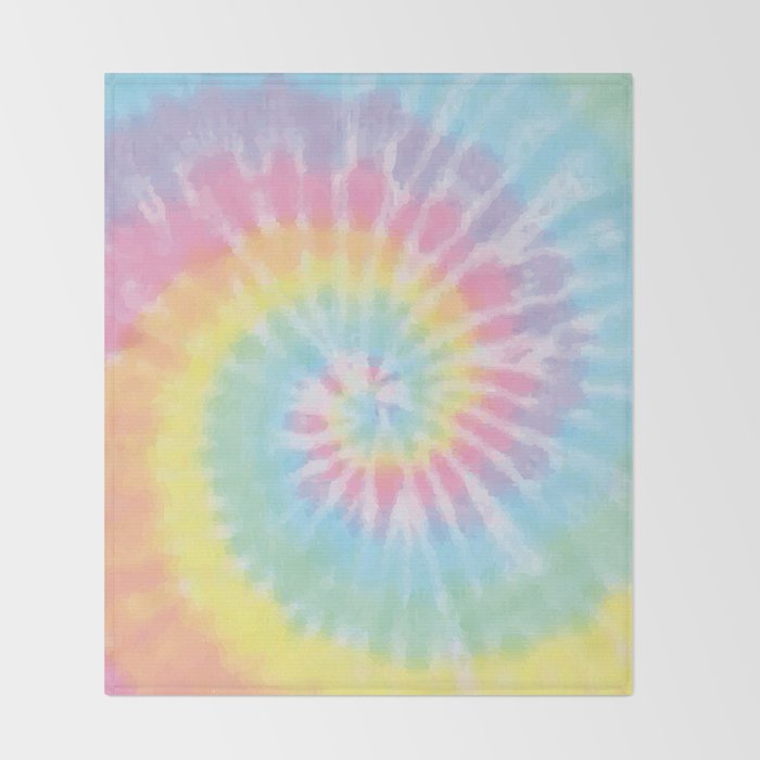 Pastel Tie Dye Throw Blanket Gallery Image 2
