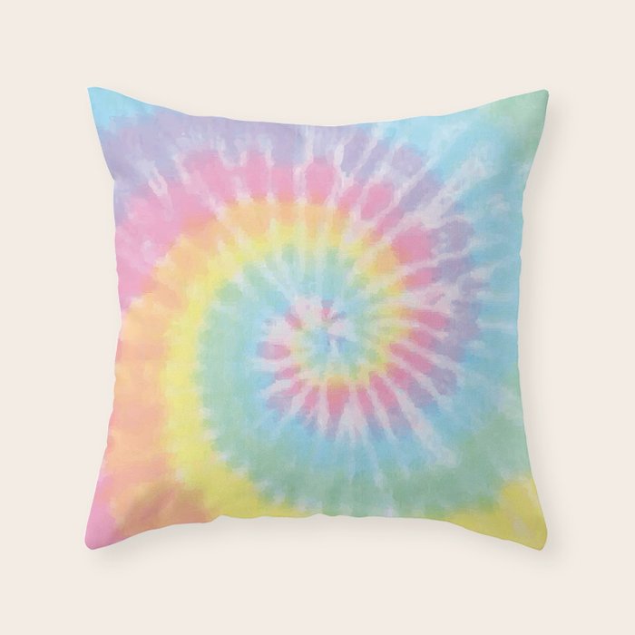 Pastel Tie Dye Throw Pillow Gallery Image 6
