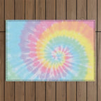 Pastel Tie Dye Outdoor Rug Gallery Image 1