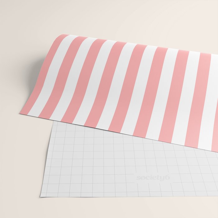 Sand Pink and White Tan Lines Summer Gazebo Stripes Wrapping Paper Gallery Image 2