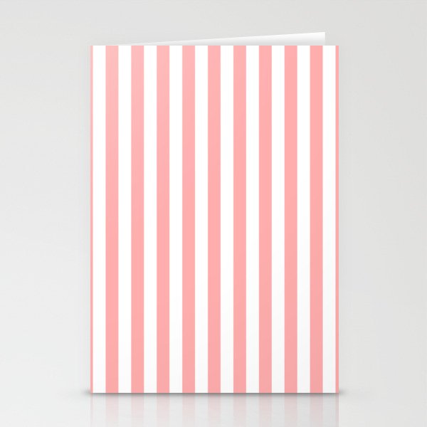 Sand Pink and White Tan Lines Summer Gazebo Stripes Stationery Card Gallery Image 2