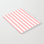 Sand Pink and White Tan Lines Summer Gazebo Stripes Notebook Gallery Image 2