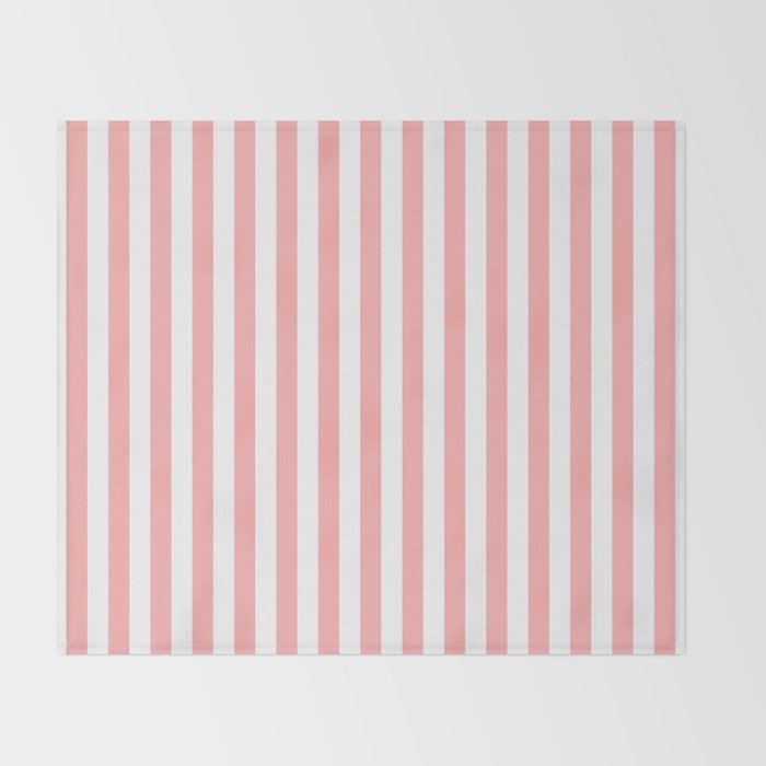 Sand Pink and White Tan Lines Summer Gazebo Stripes Throw Blanket Gallery Image 2