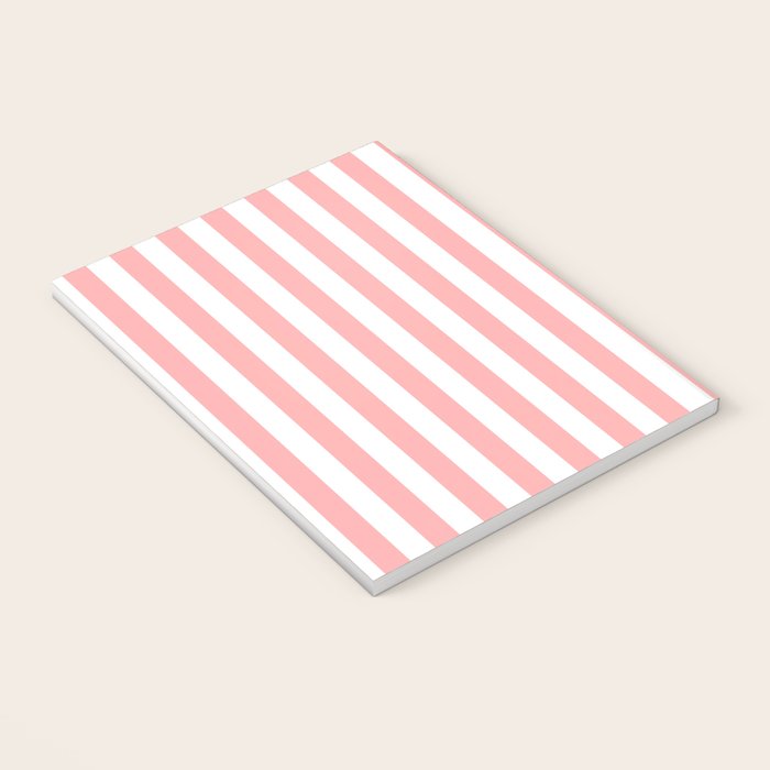 Sand Pink and White Tan Lines Summer Gazebo Stripes Notebook Gallery Image 3