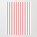 Sand Pink and White Tan Lines Summer Gazebo Stripes Poster Gallery Image 4