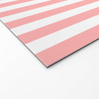 Sand Pink and White Tan Lines Summer Gazebo Stripes Welcome Mat Gallery Image 2
