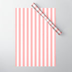Sand Pink and White Tan Lines Summer Gazebo Stripes Wrapping Paper Gallery Image 1