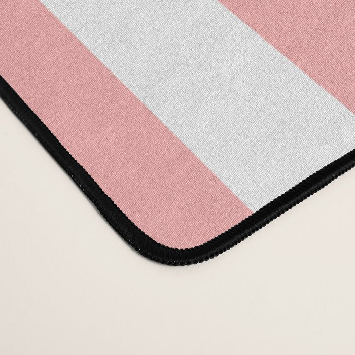 Sand Pink and White Tan Lines Summer Gazebo Stripes Desk Mat Gallery Image 4