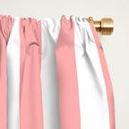 Sand Pink and White Tan Lines Summer Gazebo Stripes Window Curtain Gallery Image 2