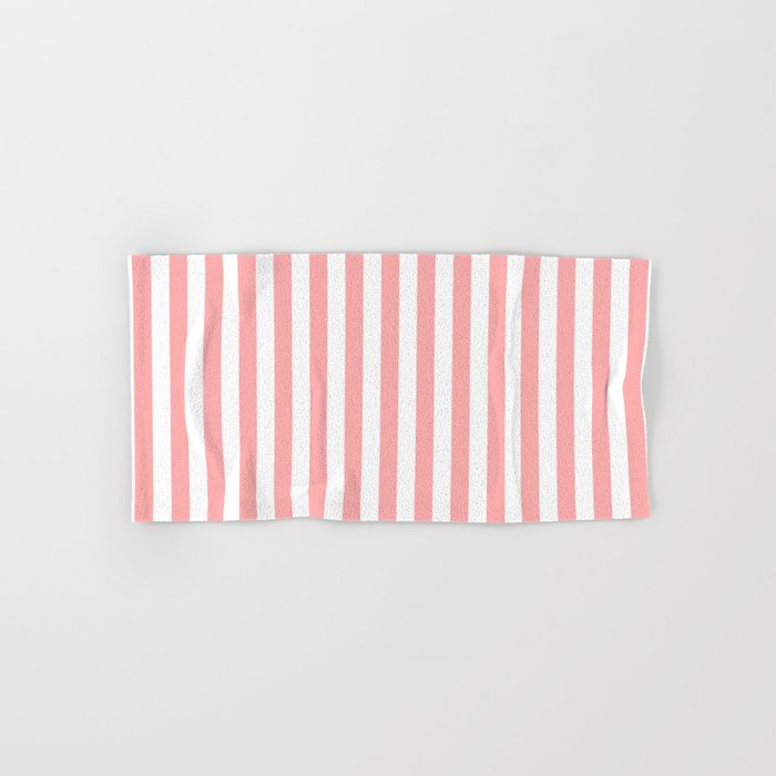 Sand Pink and White Tan Lines Summer Gazebo Stripes Bath Towel Gallery Image 1
