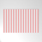 Sand Pink and White Tan Lines Summer Gazebo Stripes Welcome Mat Gallery Image 1