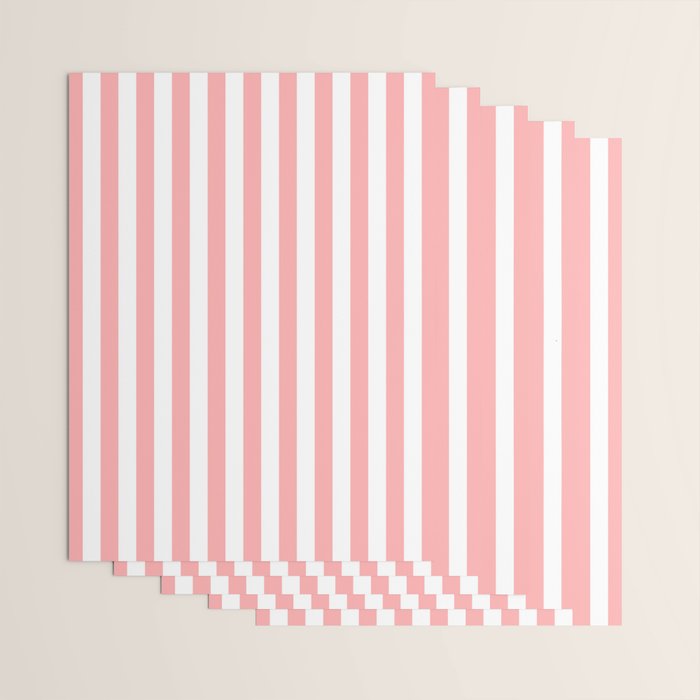 Sand Pink and White Tan Lines Summer Gazebo Stripes Wrapping Paper Gallery Image 3