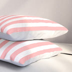 Sand Pink and White Tan Lines Summer Gazebo Stripes Pillow Sham Gallery Image 3