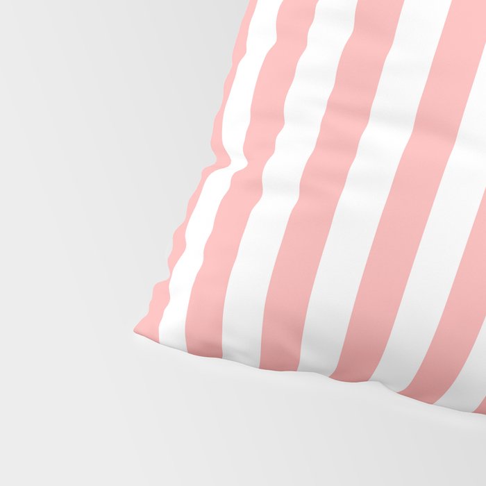 Sand Pink and White Tan Lines Summer Gazebo Stripes Pillow Sham Gallery Image 4