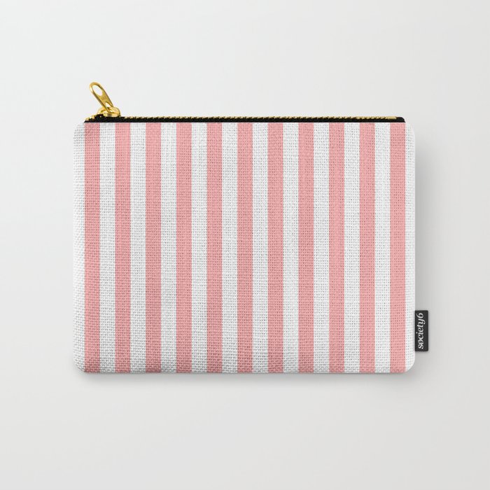 Sand Pink and White Tan Lines Summer Gazebo Stripes Carry All Pouch Gallery Image 1